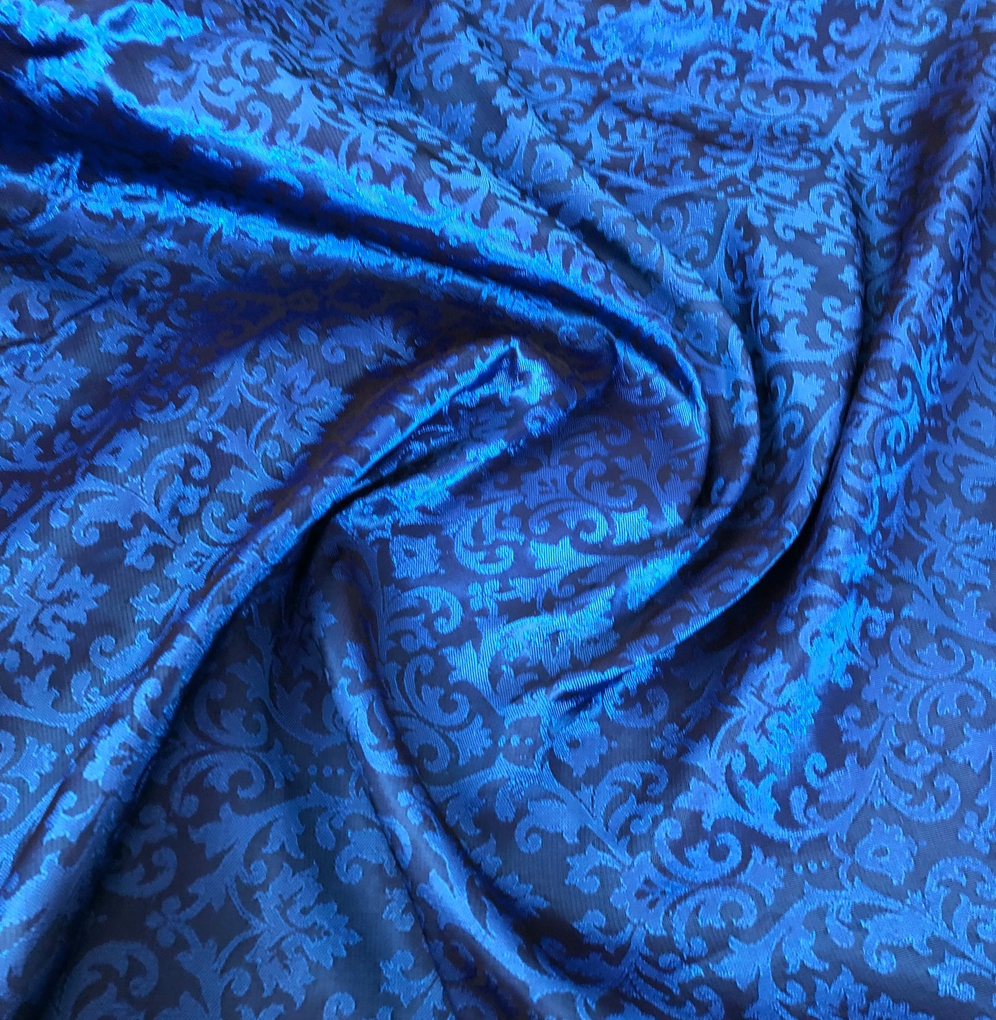 Brocade Fabric Blue Jacquard fabric Upholstery fabric Wedding dress fabric High Quality Clothing Fabric by the yard/meter - NFAF161