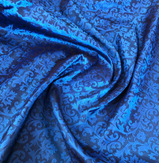 Brocade Fabric Blue Jacquard fabric Upholstery fabric Wedding  dress fabric High Quality Clothing Fabric by the yard/meter - NFAF161