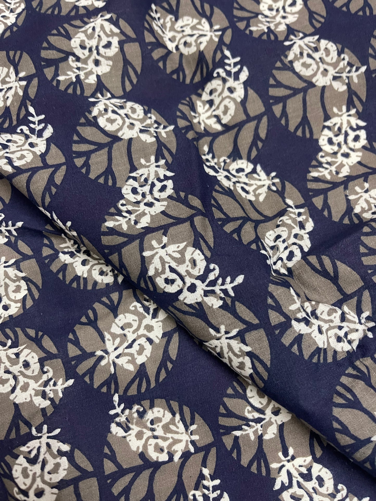 Blue cotton fabric, Block Printed fabric, Wedding dress, Fashion Fabric, Upholstery fabric, Indian fabric, Fashion fabric, Vintage textile - NFAF2006