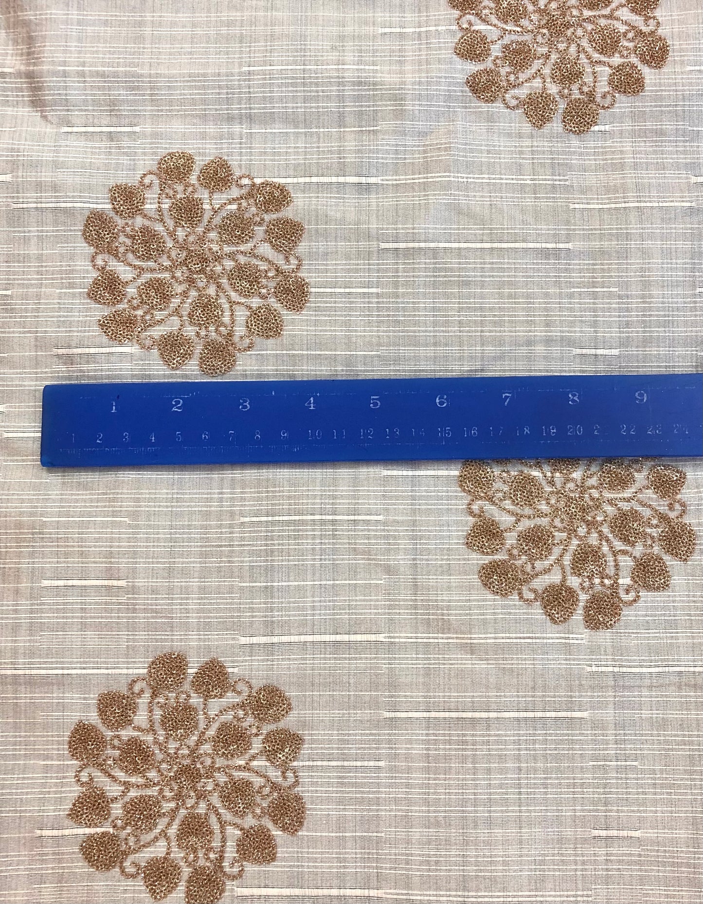 Beige embroidered fabric, Handmade, Gold flower, Fabric store, Luxury fabric, Wedding dress, Bridesmaid dress, Couture fashion - NFAF850