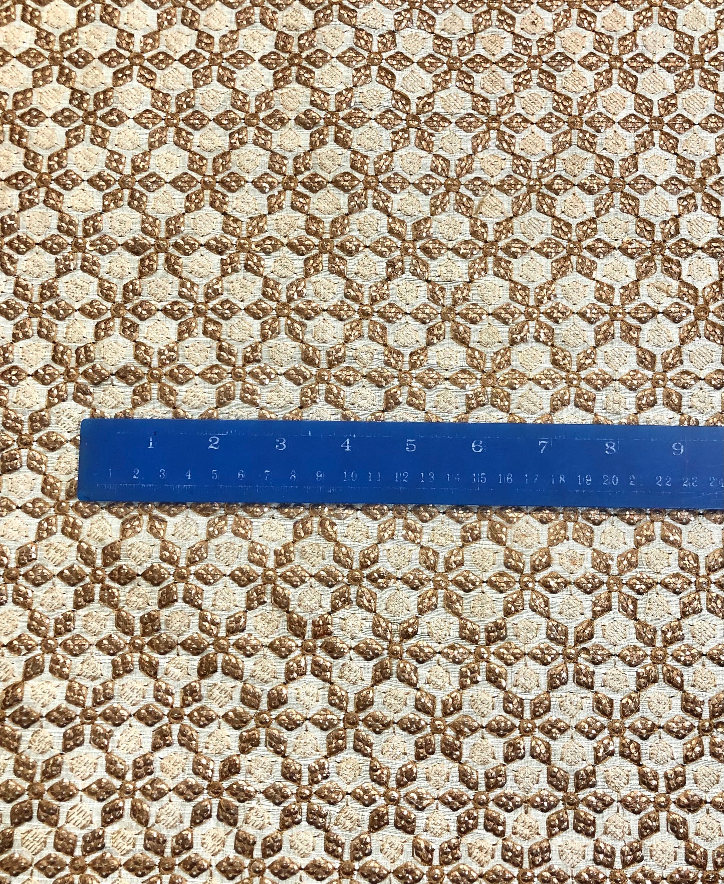 Beige embroidered fabric, Royal fabric, Embroidery design, Fabric store, Wedding dress, Bridesmaid dress, Gold flower, Luxury fabric - NFAF820