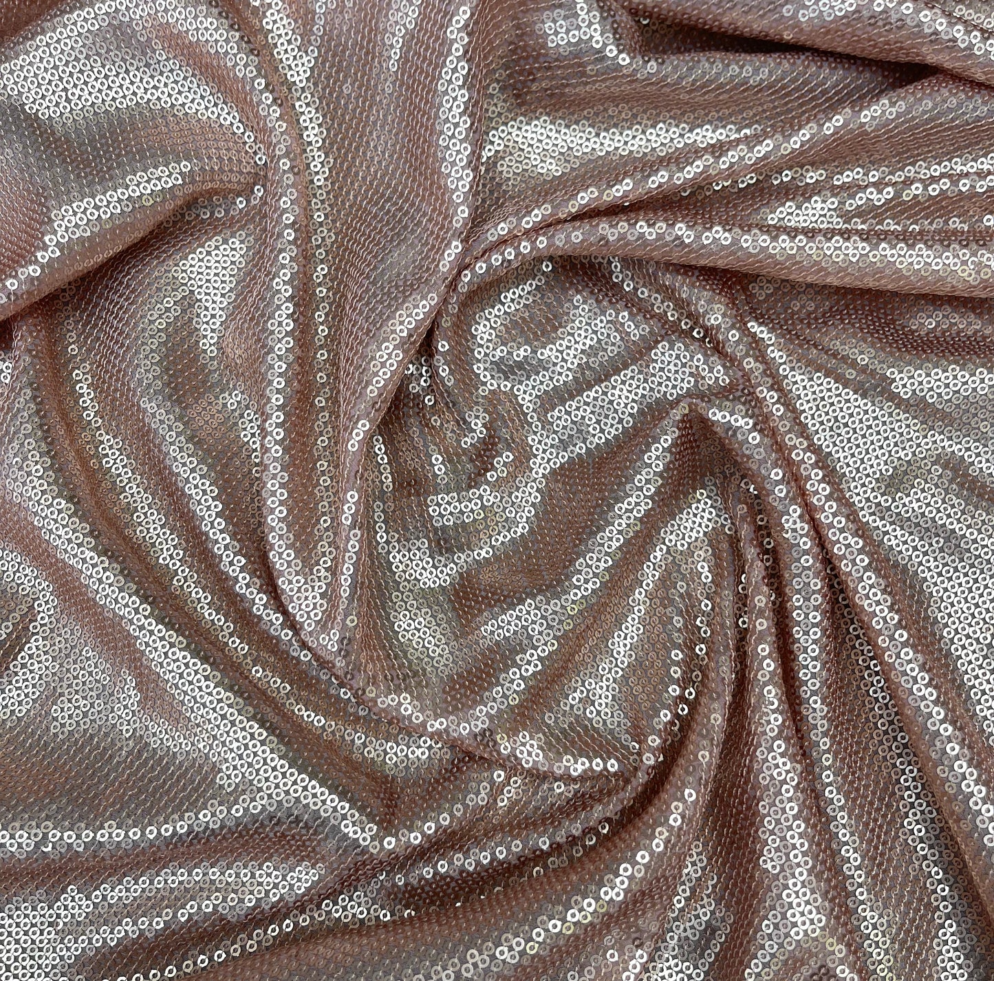 Old rose embroidered fabric, Sequin Georgette Fabric, Evening dress, Bridesmaid dress, Wedding inspiration, Fabric store, Handmade - SQAF489