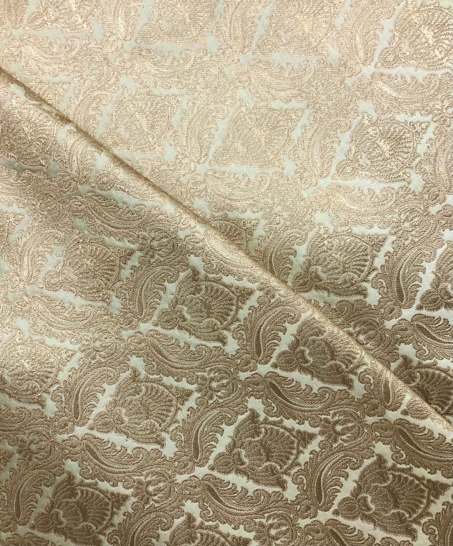 Indian Brocade fabric Sage Green Gold Jacquard fabric Wedding Gold fabric Damask Rayon Silk brocade Upholstery fabric by the yard