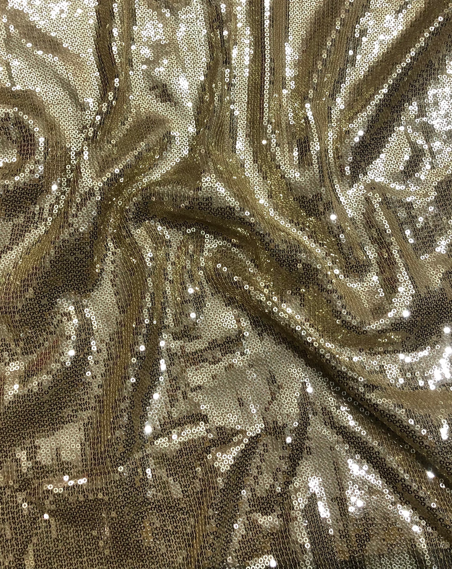 Light gold embroidered fabric, Sequin Georgette Fabric, Evening dress, Bridesmaid dress, Wedding inspiration, Fabric store, Handmade - SQAF830