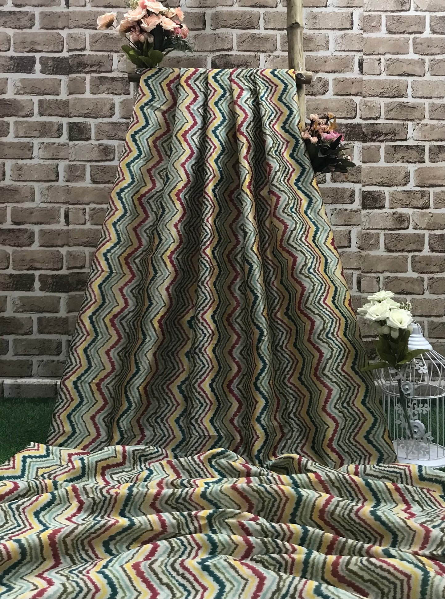 Printed Fabric Tussar rayon silk Fabric Wedding dress Silk Floral Lehenga fabric Printed fabric Summer Dress fabric Dupatta Fabric