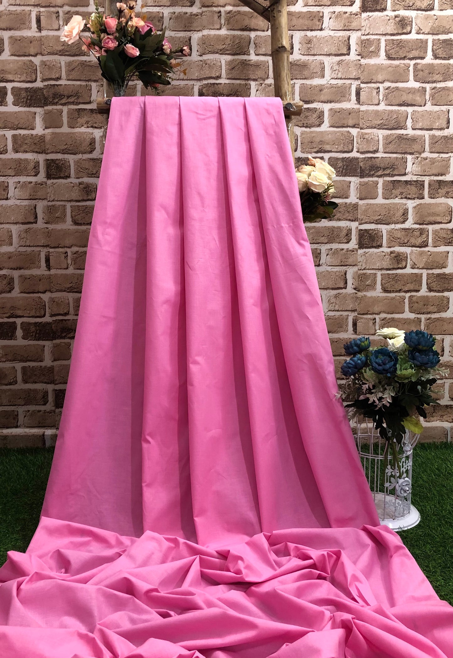 Pink cotton fabric, Wedding inspiration, Bridesmaid dress, Fashion fabric, Indian fabric, Quilting fabric, Upholstery fabric, Linen fabric - COTF21