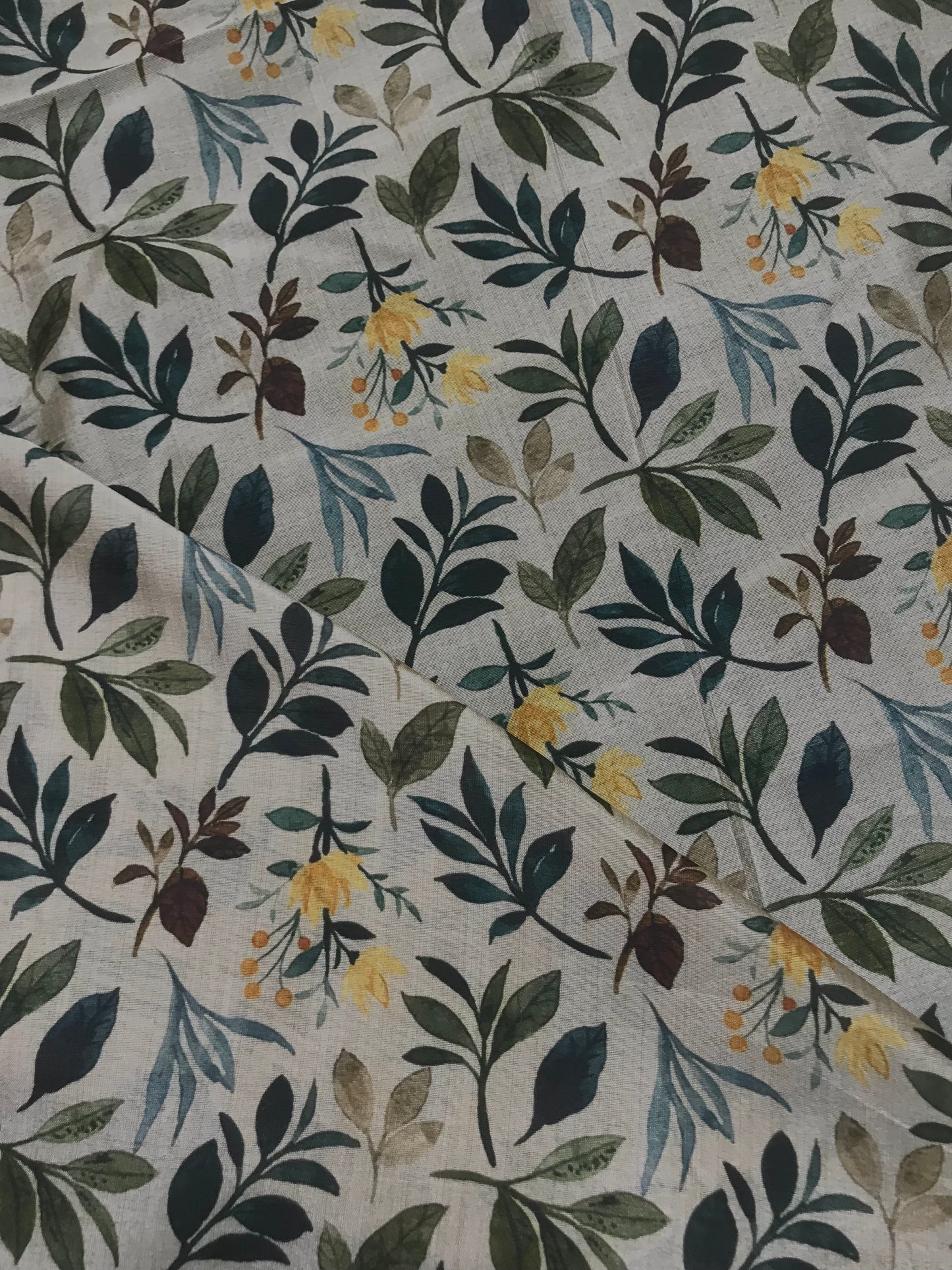 Beige printed tussar silk, Wedding dress, Bridesmaid dress, Floral fabric, Wedding inspiration, Vintage fabric, Luxury fabric - NFAF810