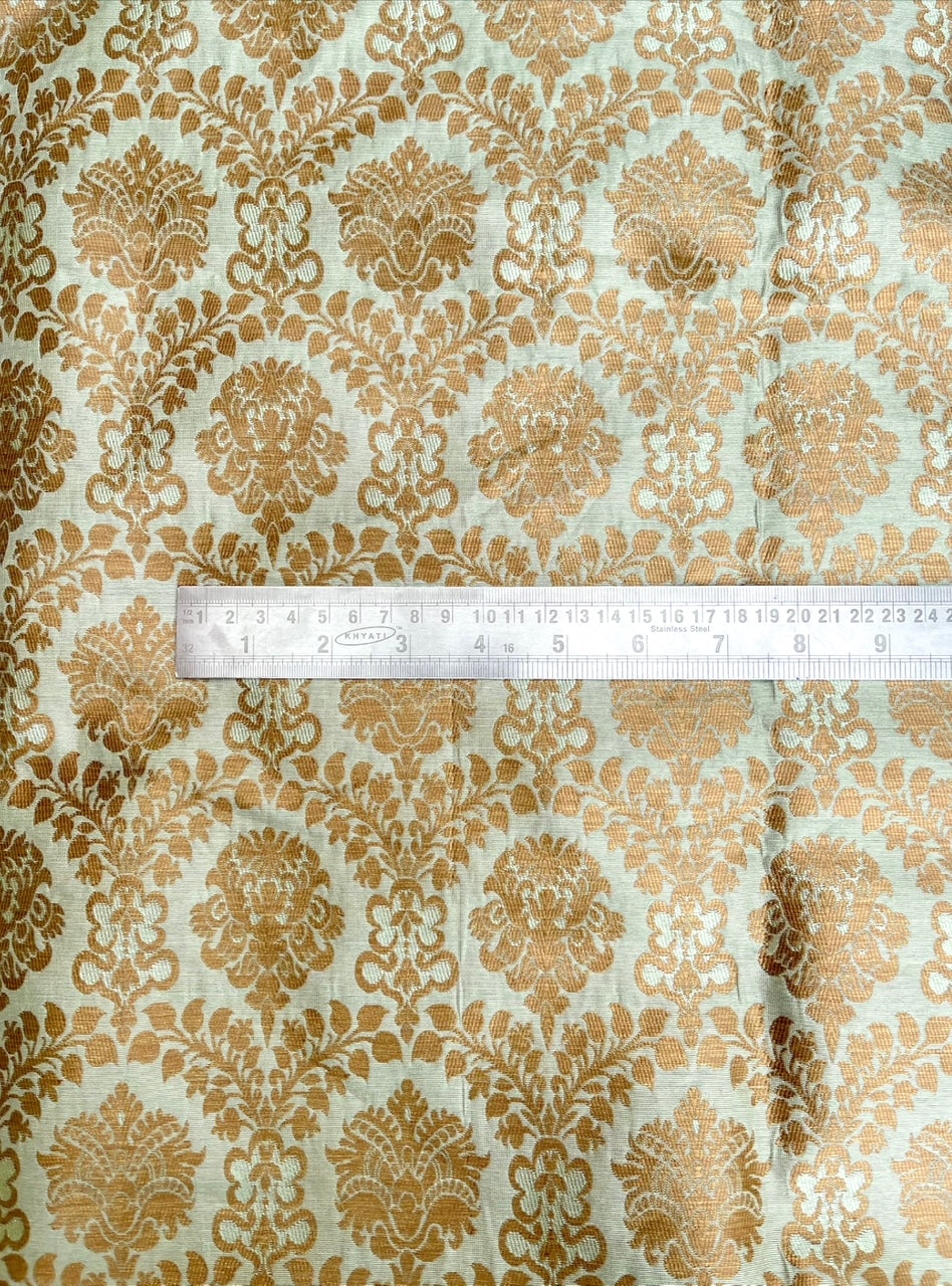 Brocade fabric by the yard Jacquard damask fabric Gifts for her Wedding bridal fabric Brocade Indian Silk dress- NFAF844