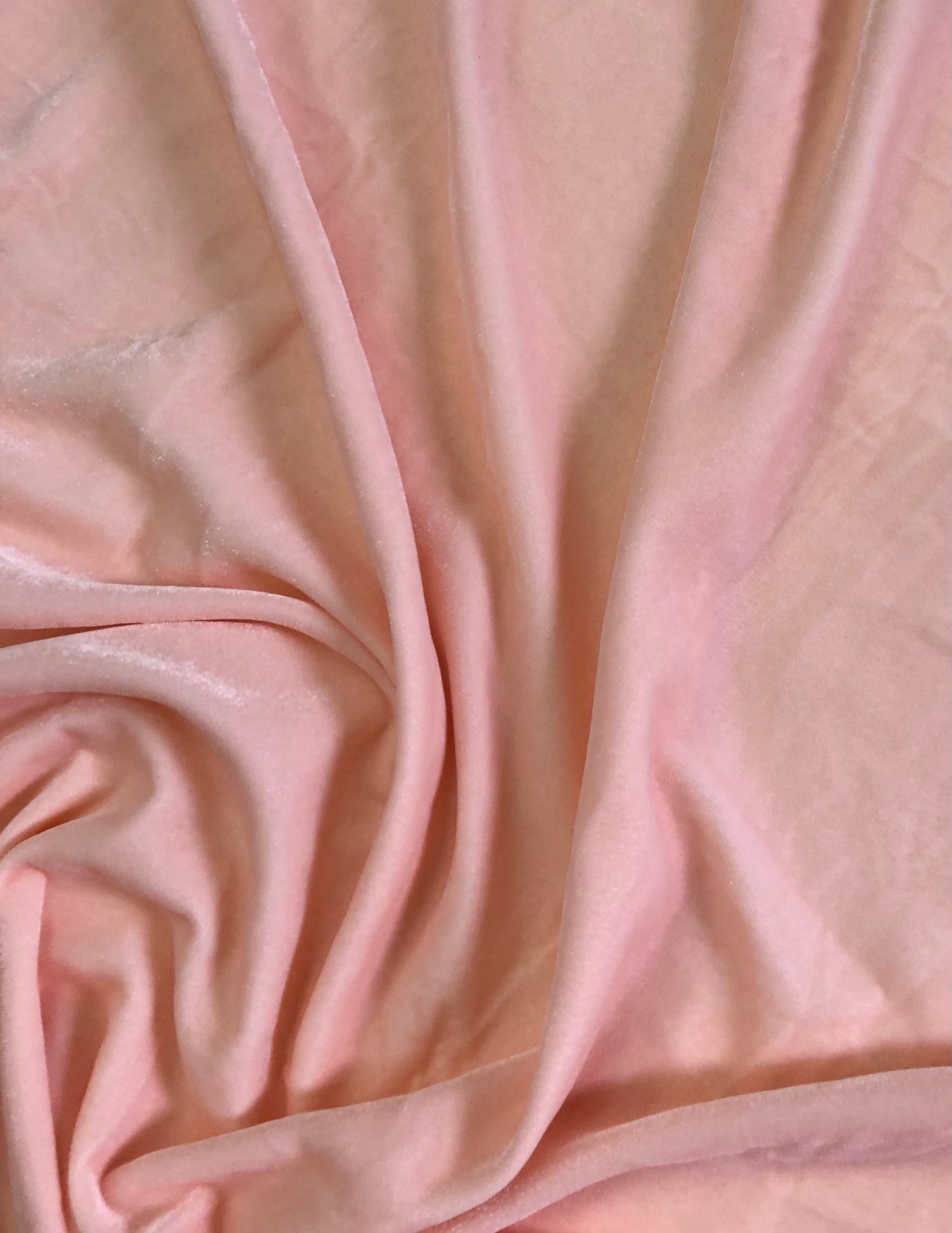 Peach non stretch micro velvet fabric, Fashion fabric, Wedding dress, Plush pile fabric, Vintage textile, Curtains fabric, softness and luxury fabric - MCVF22