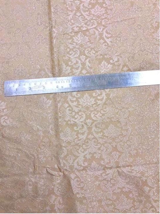 Damask Brocade Fabric Beige Jacquard brocade Wedding dress fabric Embossed Brocade fabric Bridal Dress Brocade Fabric by the yard - NFAF964