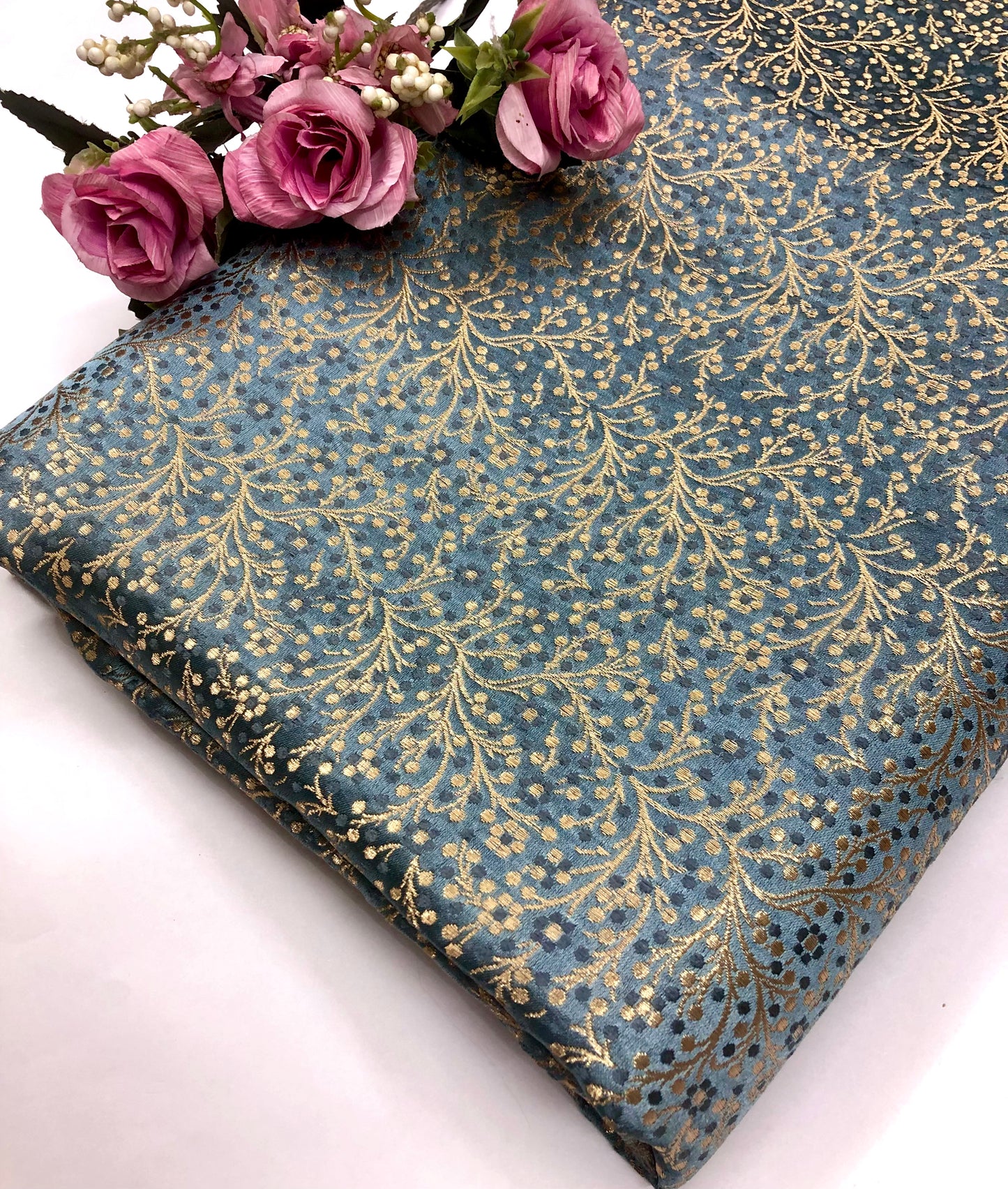 Brocade fabric Jacquard Damask fabric Festival Wear Wedding Bridal Brocade fabric DIY supplies Luxury brocade fabric by the yard -NFAF1089