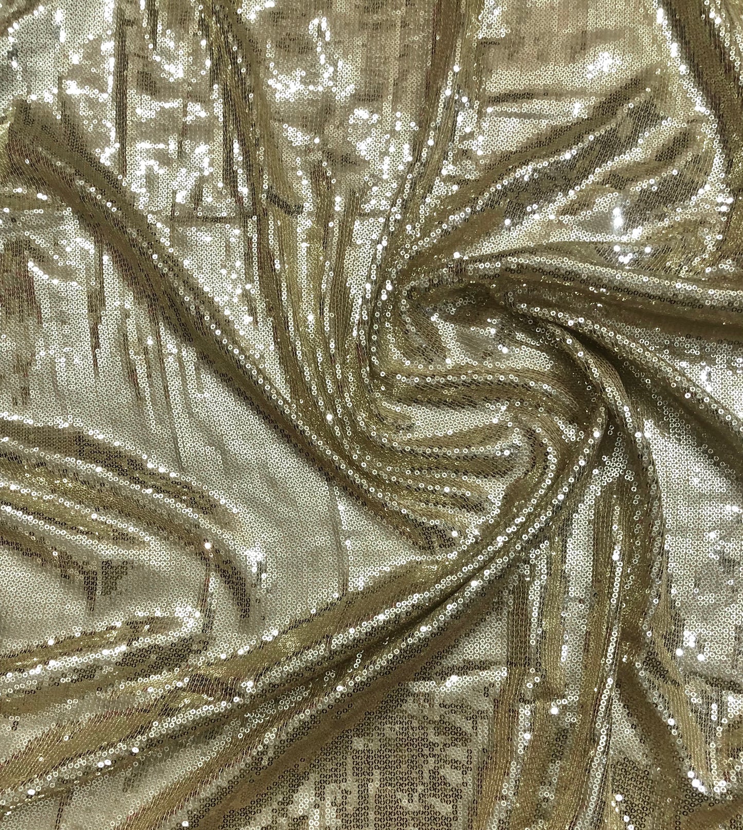 Light gold embroidered fabric, Sequin Georgette Fabric, Evening dress, Bridesmaid dress, Wedding inspiration, Fabric store, Handmade - SQAF830