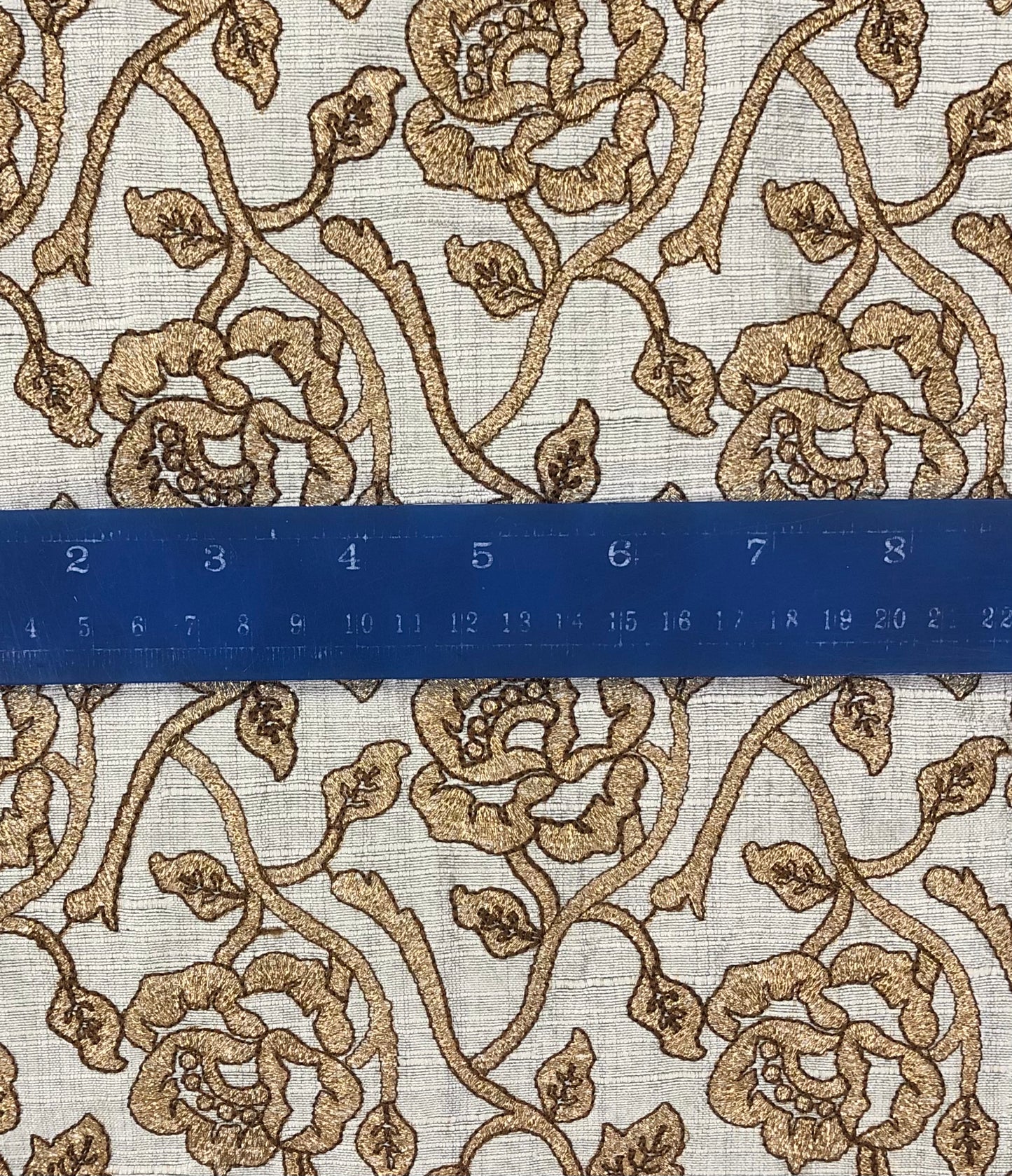 Beige Embroidered Fabric, Wedding inspiration, Designer fabric, Floral design, Embroidery design, Luxury fabric, Fashion fabric - NFAF825