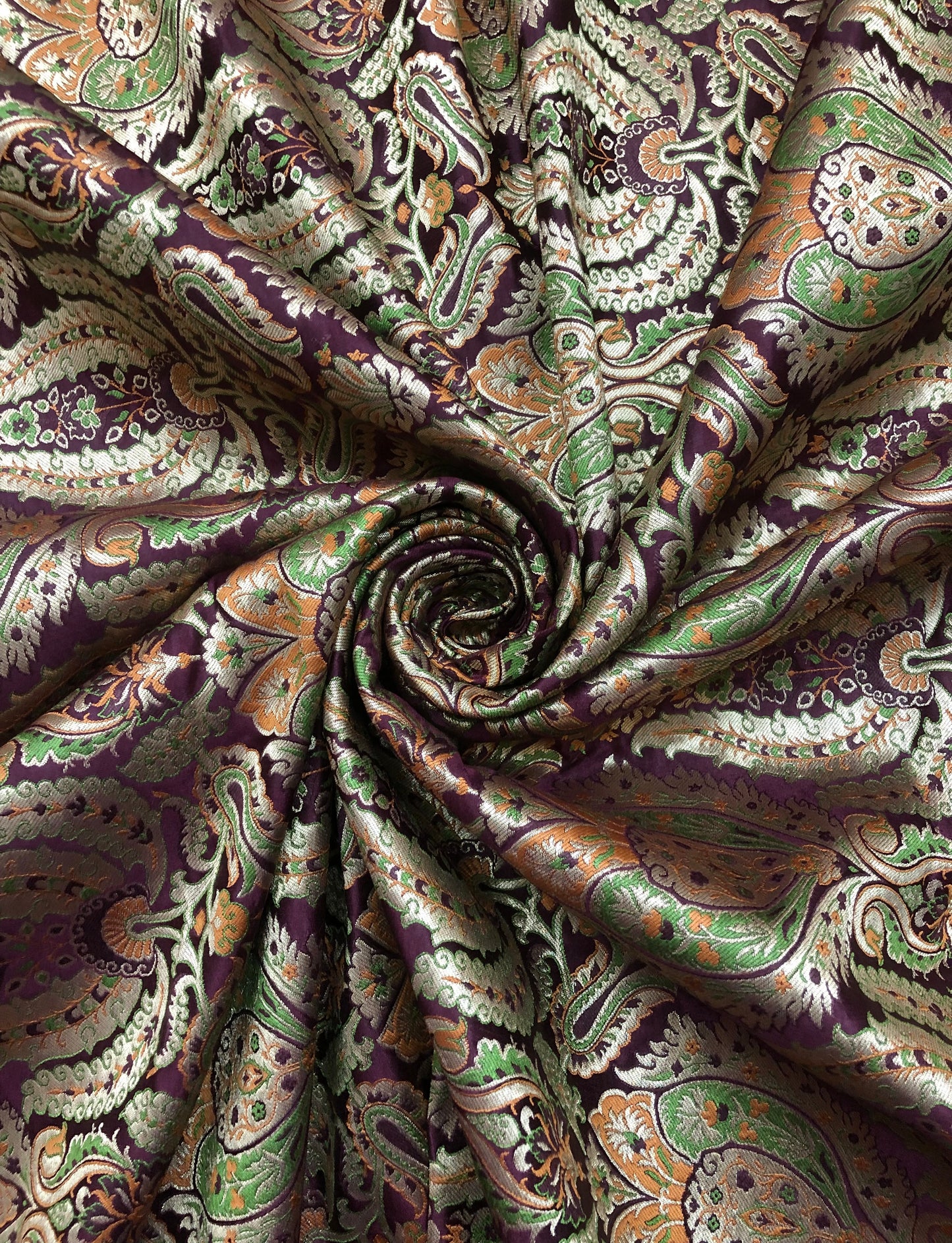 Banarasi Brocade Fabric Burgundy gold Damask jacquard brocade fabric Hautecouture Wedding dress Renaissance brokat fabric by the yard