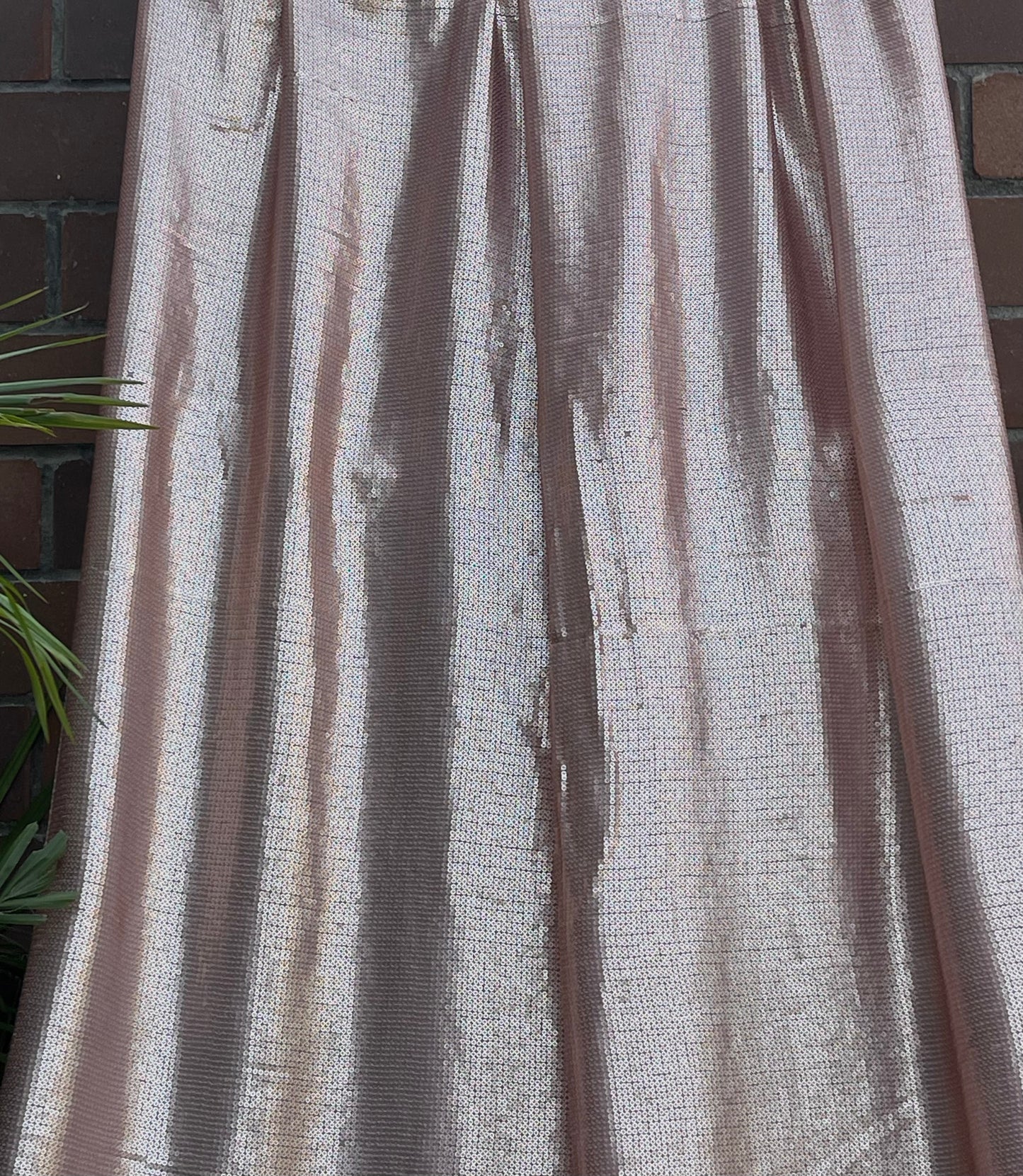 Old rose embroidered fabric, Sequin Georgette Fabric, Evening dress, Bridesmaid dress, Wedding inspiration, Fabric store, Handmade - SQAF489