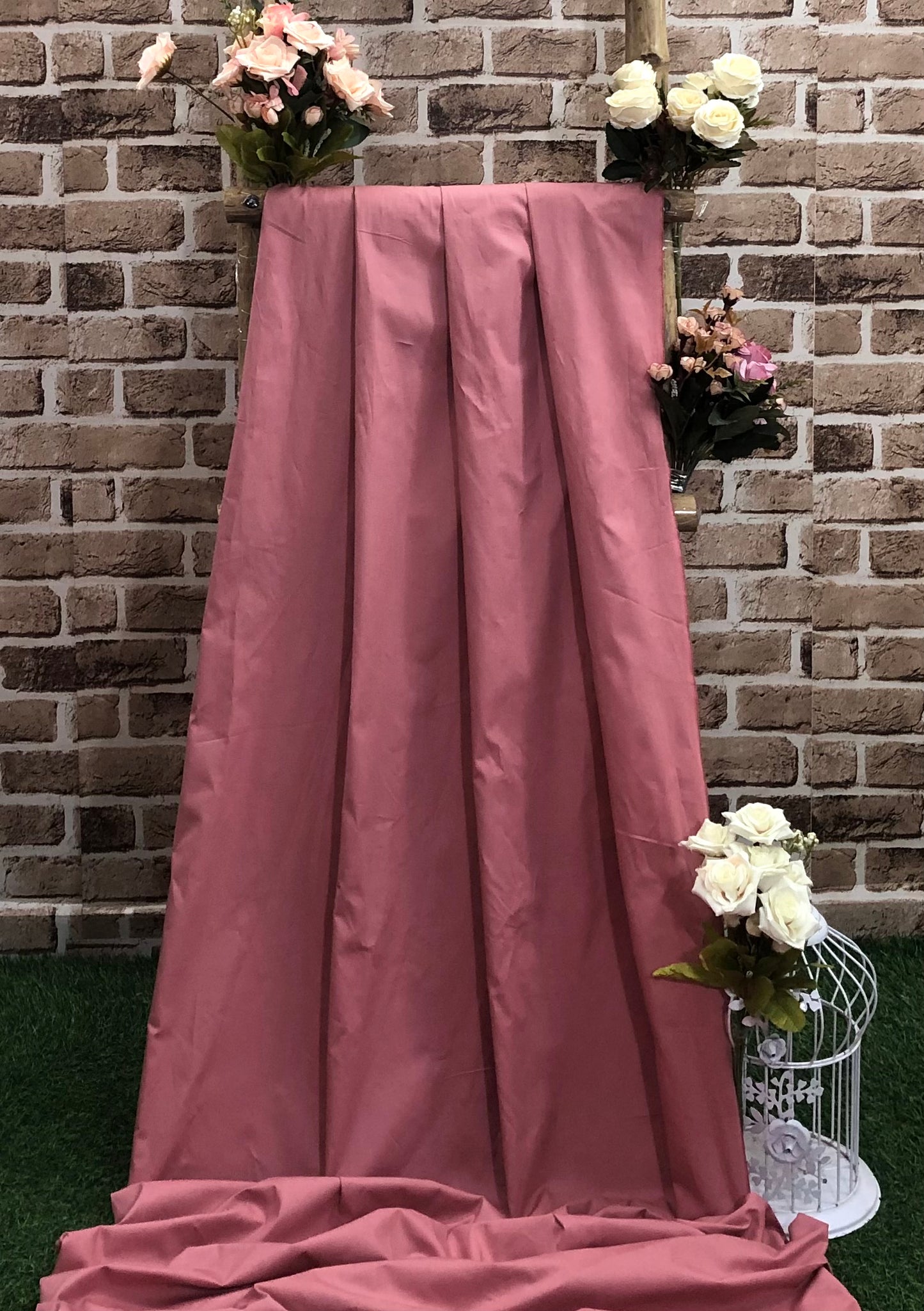 Old rose cotton fabric, Quilting fabric, Home decor fabric, Indian fabric, Cotton linen fabric, Wedding dress, Vintage fabric, Bridesmaid dress - COTF19