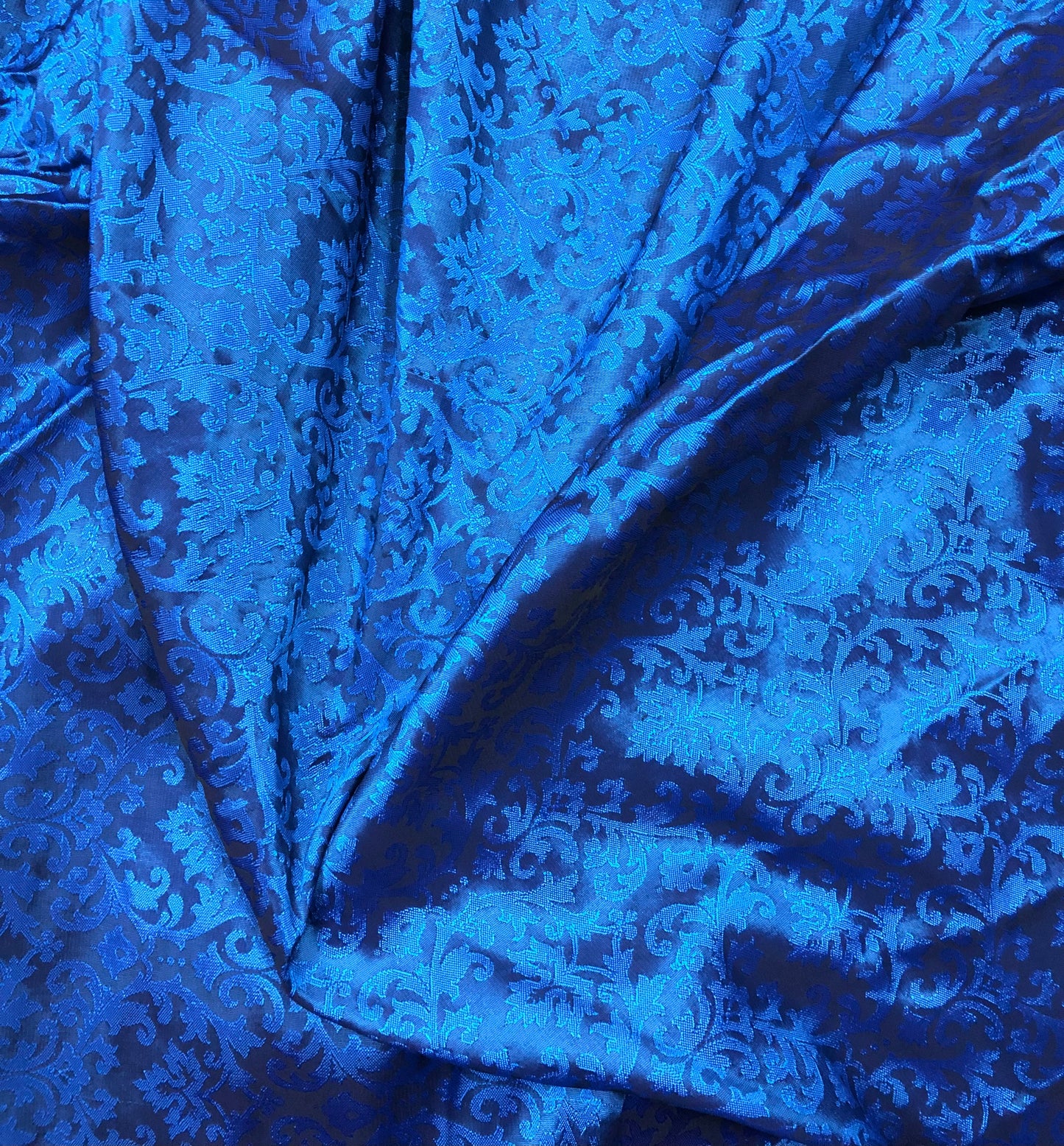Brocade Fabric Blue Jacquard fabric Upholstery fabric Wedding dress fabric High Quality Clothing Fabric by the yard/meter - NFAF161