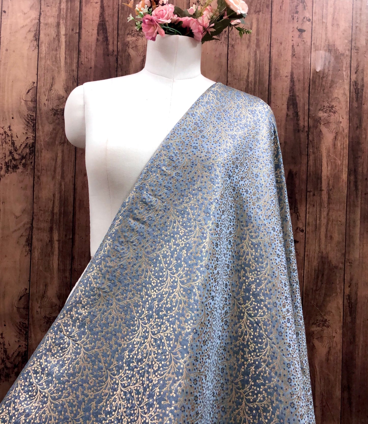 Brocade fabric Jacquard Damask fabric Festival Wear Wedding Bridal Brocade fabric DIY supplies Luxury brocade fabric by the yard -NFAF1089