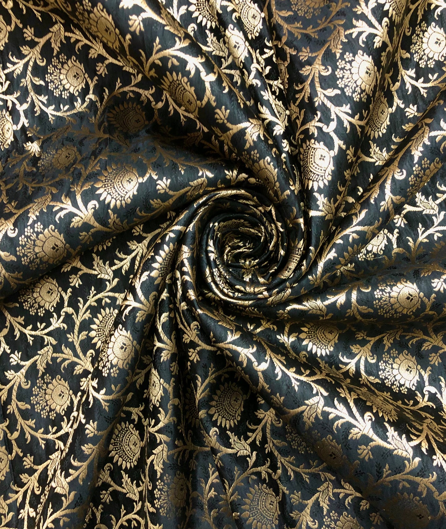 Brocade fabric by the yard Jacquard damask fabric Wedding Bridal Brocade fabric Home Decor Upholstery Indian Wear Silk Dress Fabric- NFAF631