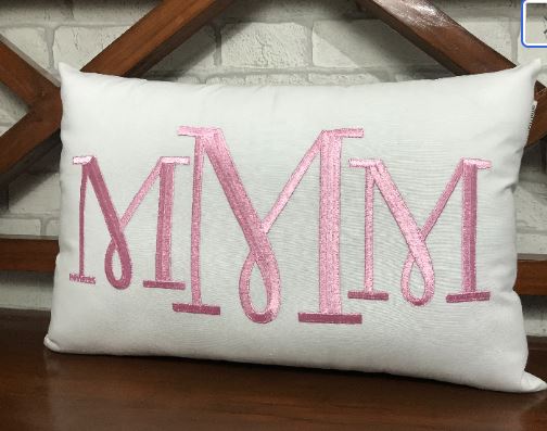 Monogram Pillow, Embroidered Pillow, Personalized gifts, Home Decor, Dorm Decor, Couple Gifts, Christmas Gifts, Wedding Gift Ideas.