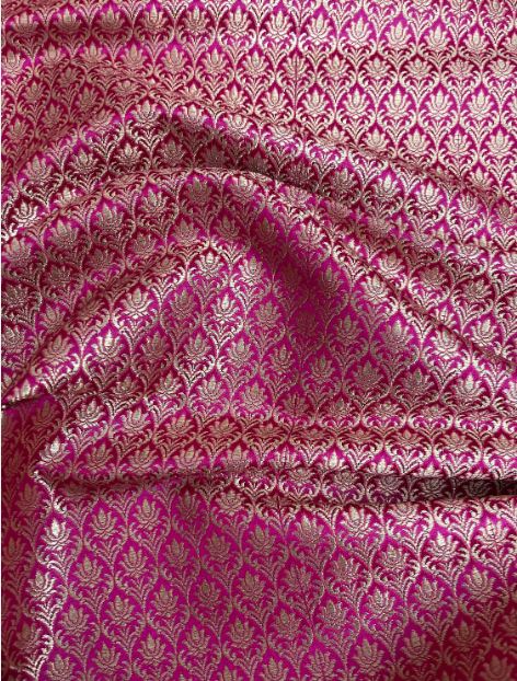 Indian Banarasi Brocade Fabric, Pink gold Wedding inspiration fabric, Wedding inspiration, Theatre costume, Renaissance fabric - NFAF214