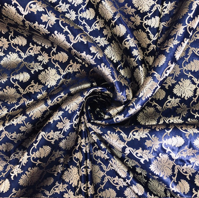 Brocade fabric Jacquard damask Fabric Tissu Home decor Brocade fabric Indian Silk Wedding bridal Dress brocade Fabric by the yard - NFAF115