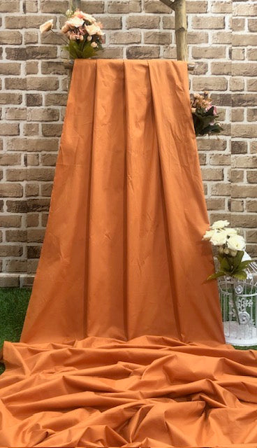 Burnt orange cotton fabric, Wedding dress, Indian fabric, Home decor fabric, Bridesmaid dress, Quilting fabric, Fashion fabric, Vintage fabric Bridesmaid dress - COTF05