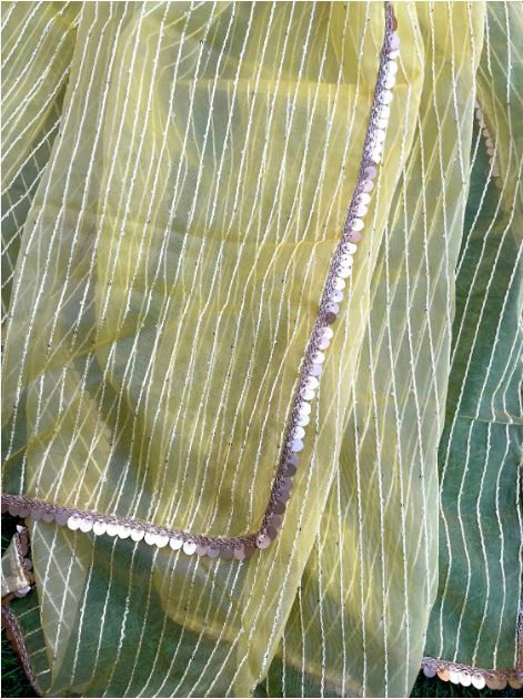 Yellow Indian Viscose Organza Dupatta, Stole, Scarves, Shawl, Abaya, Dupatta for Women, Sequins Embroidery Chunni, Scarf, DP1012