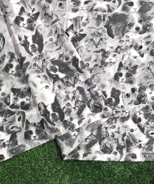 Grey Rayon fabric, Animal Printed fabric, Digital print fabric, Luxury fabric, Cotton rayon fabric, Evening dress, Home decor fabric, Bridesmaid dress - NFAF243