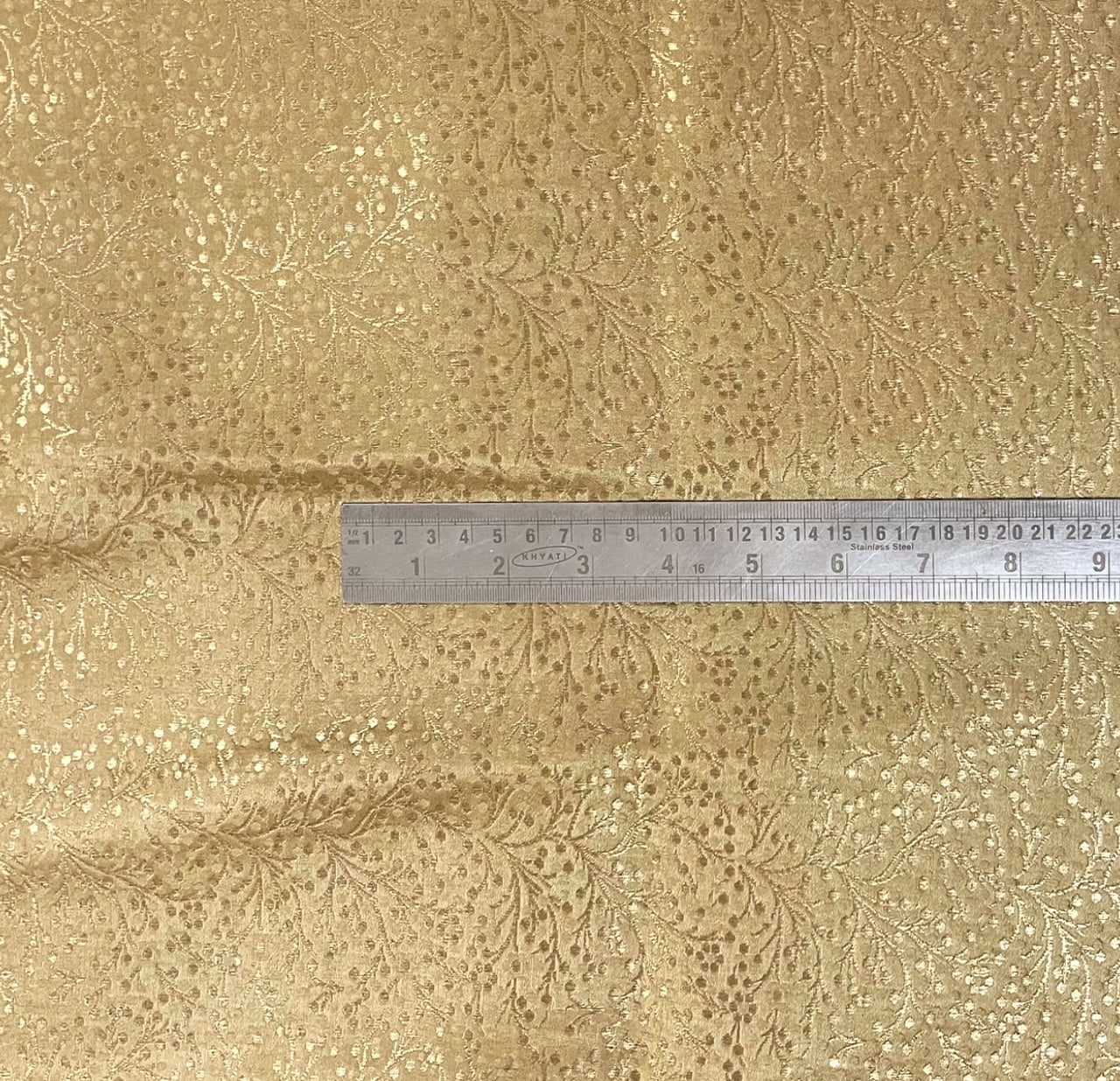 Indian Banarasi Brocade Fabric Gold wedding dress brocade Home furnishing fabric Jacquard fabric Gold Fabric by the yard/meter - NFAF55
