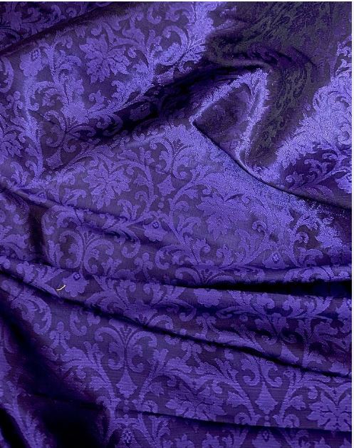 Damask jacquard brocade fabric Purple Luxury Couture fabric Party Dress fabric Embossed brocade fabric Fabric by the yard/meter - NFAF600