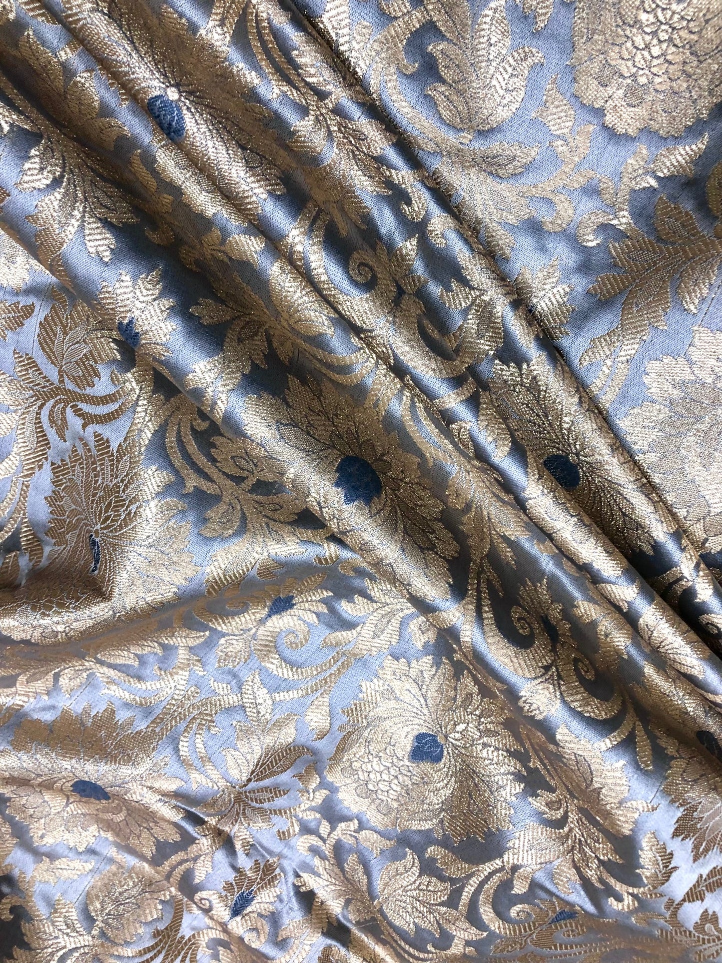 Brocade fabric Peach Gold Jacquard Damask Rayon Silk brocade Fabric Wedding Bridal High Grade Designer fabric by the yard Material