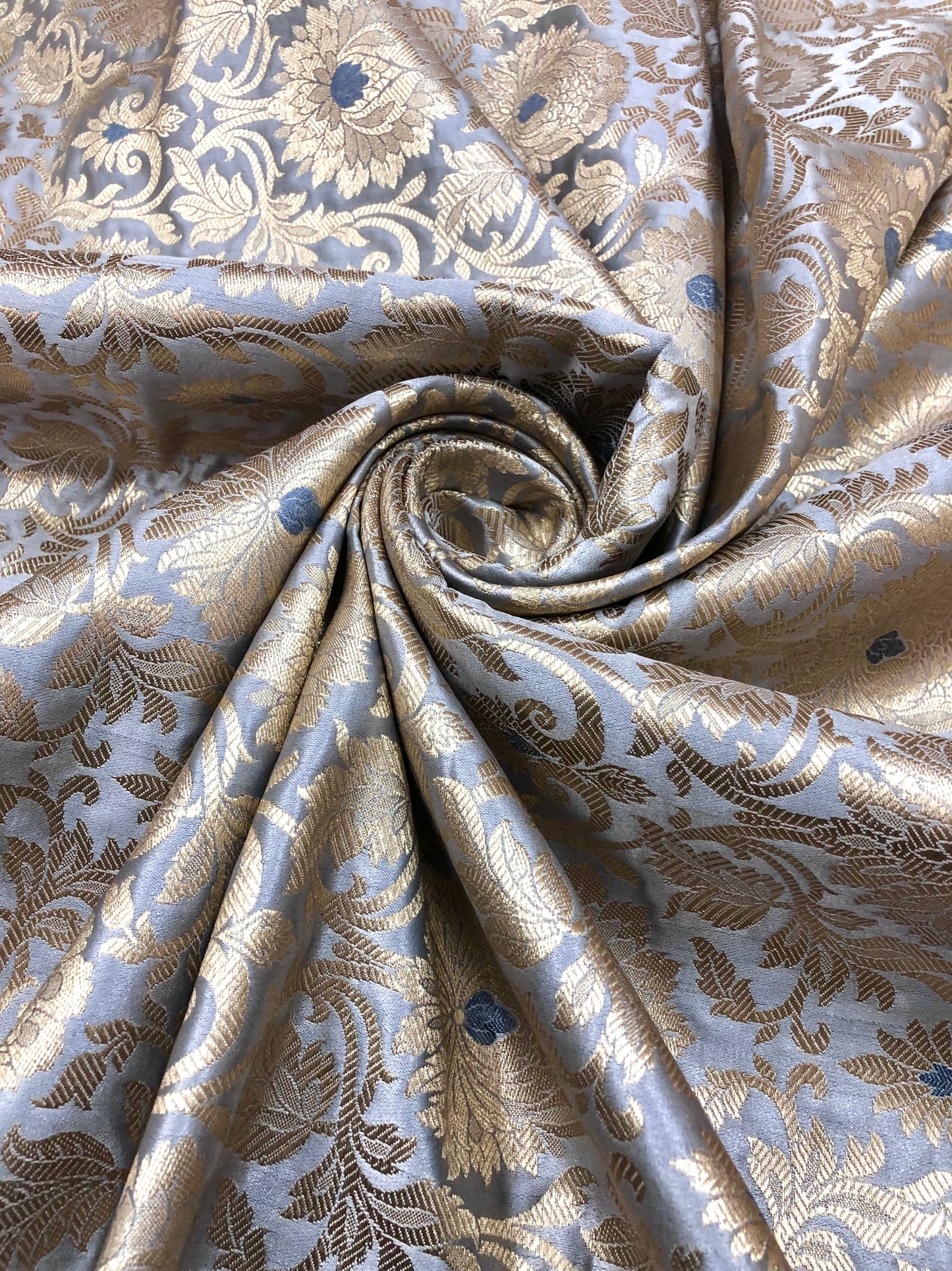 Brocade fabric Peach Gold Jacquard Damask Rayon Silk brocade Fabric Wedding Bridal High Grade Designer fabric by the yard Material