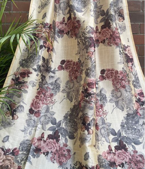 Printed Fabric Tussar rayon silk Fabric Wedding dress Silk Floral Lehenga fabric Printed fabric Summer Dress fabric Dupatta Fabric