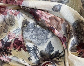 Printed Fabric Tussar rayon silk Fabric Wedding dress Silk Floral Lehenga fabric Printed fabric Summer Dress fabric Dupatta Fabric