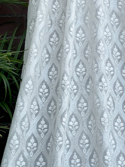 Embroidered fabric Silk Georgette White Wedding dress fabric Luxury Designer Bridral Dress fabric Sequins Embroidery Saree Dupatta fabric