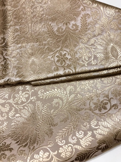 Ivory Gold Brocade fabric Jacquard fabric brocade fabric Wedding bridal dress fabric Festival clothing Home Decor fabric by the yard