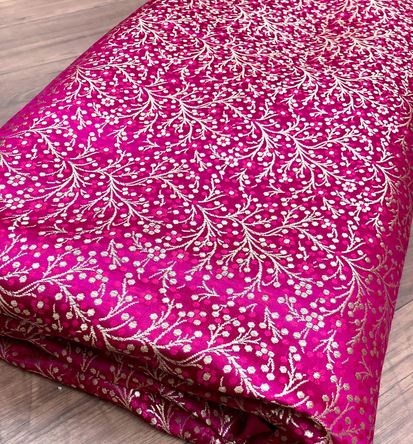 Brocade fabric Jacquard damask fabric Pink Gold brocade Wedding bridal Dress Designer fabric Silk Brocade Home Furnishing Fabric By the Yard