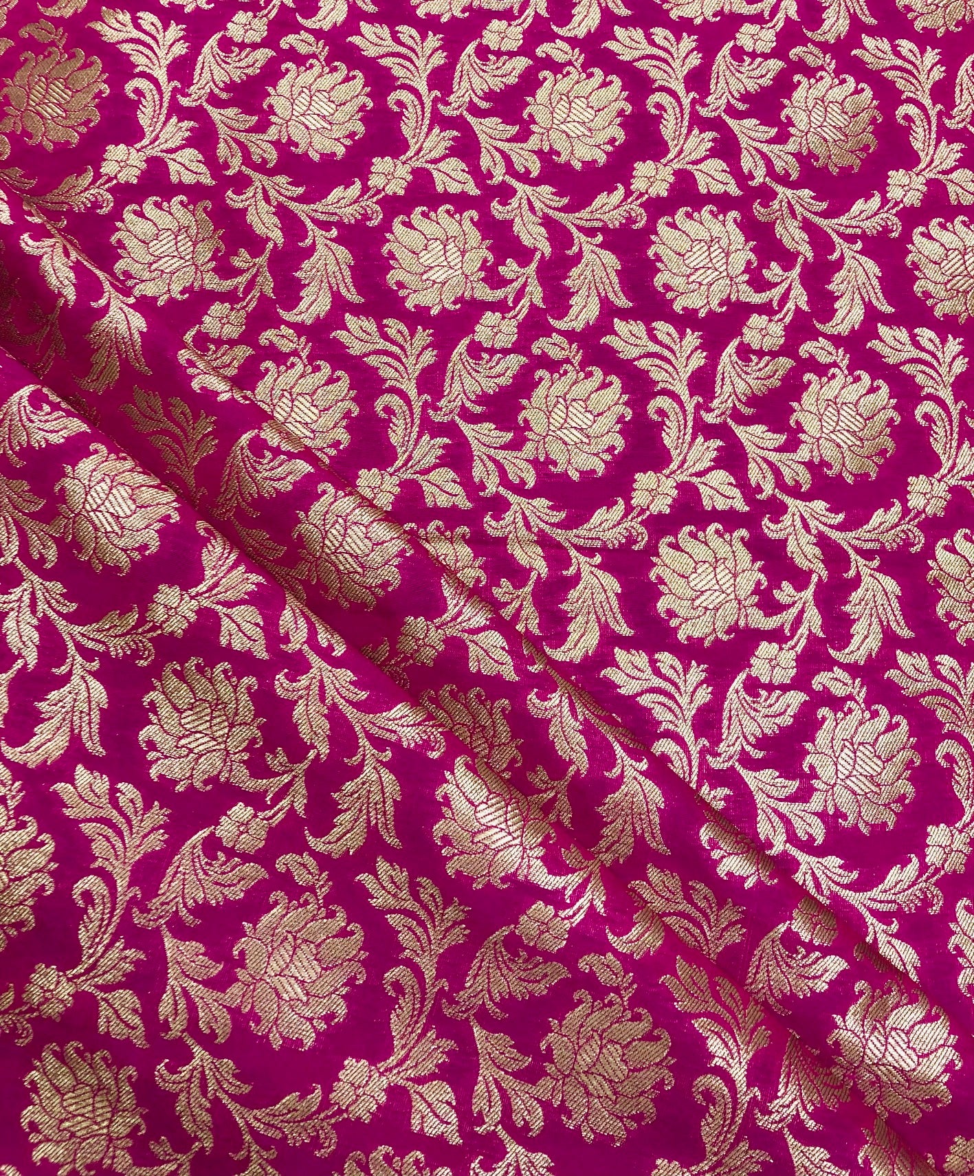 Brocade fabric Pink Gold Rayon silk Jacquard Brokat Tissu Designer Jacquard Fabric Luxury Wedding fabric, Fabric by the yard/ meter -NFAF204