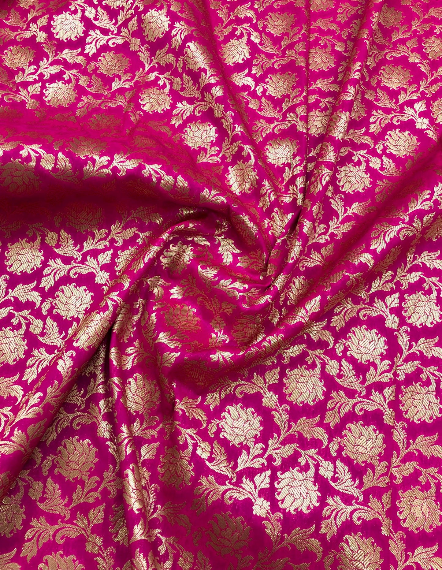 Brocade fabric Pink Gold Rayon silk Jacquard Brokat Tissu Designer Jacquard Fabric Luxury Wedding fabric, Fabric by the yard/ meter -NFAF204