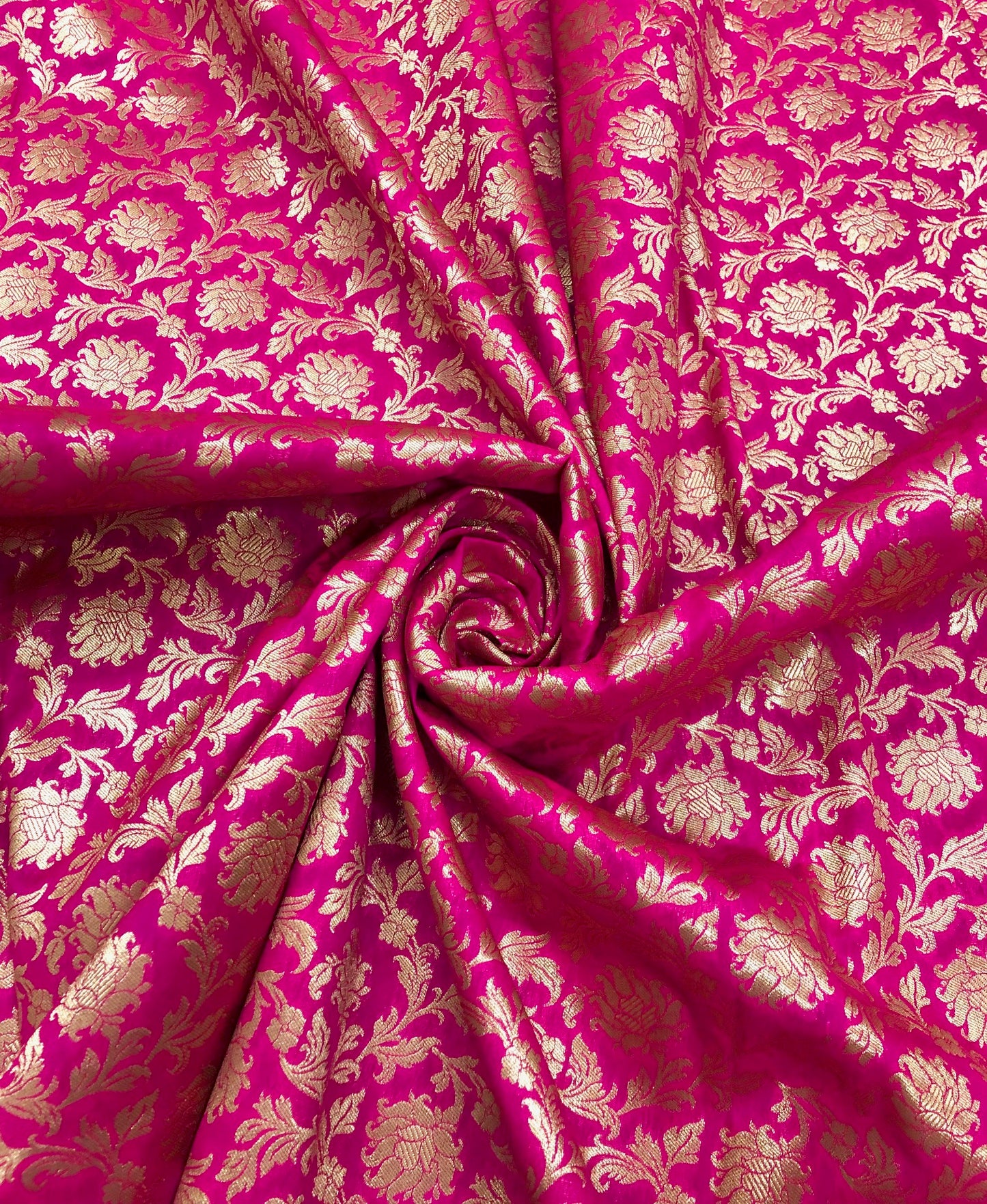 Brocade fabric Pink Gold Rayon silk Jacquard Brokat Tissu Designer Jacquard Fabric Luxury Wedding fabric, Fabric by the yard/ meter -NFAF204