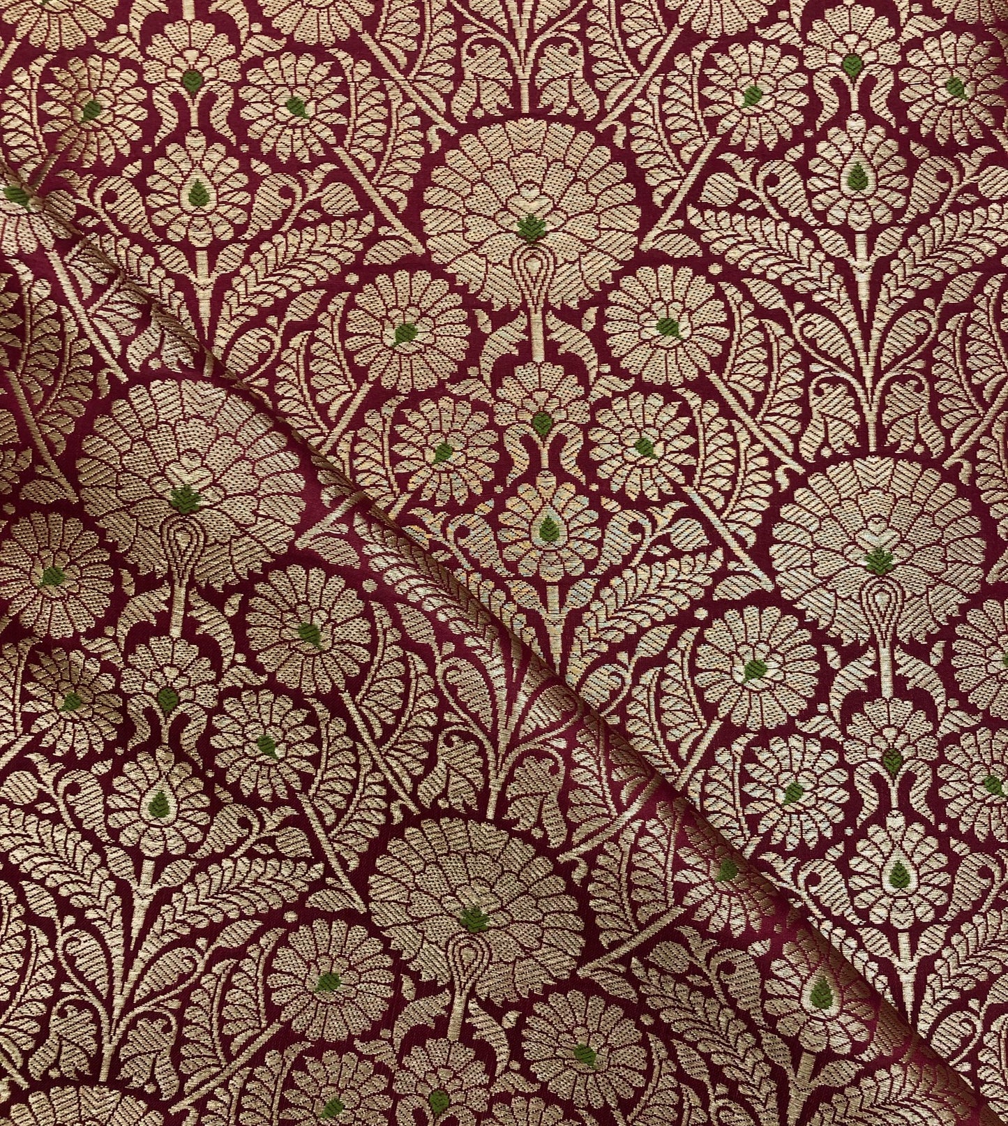 Red Gold Damask jacquard brocade Wedding fabric Rayon Silk Brocade Gothic fabric Theatre costume Vintage Brocade Fabric By The Yard