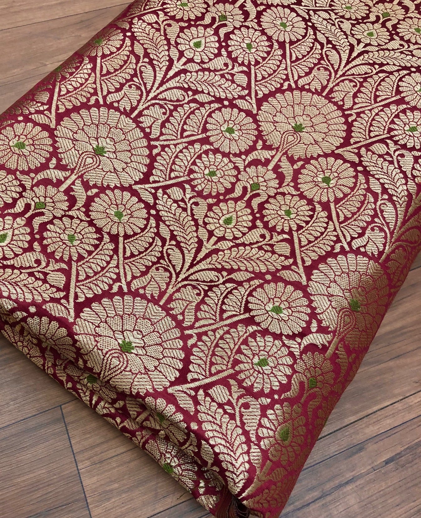 Red Gold Damask jacquard brocade Wedding fabric Rayon Silk Brocade Gothic fabric Theatre costume Vintage Brocade Fabric By The Yard