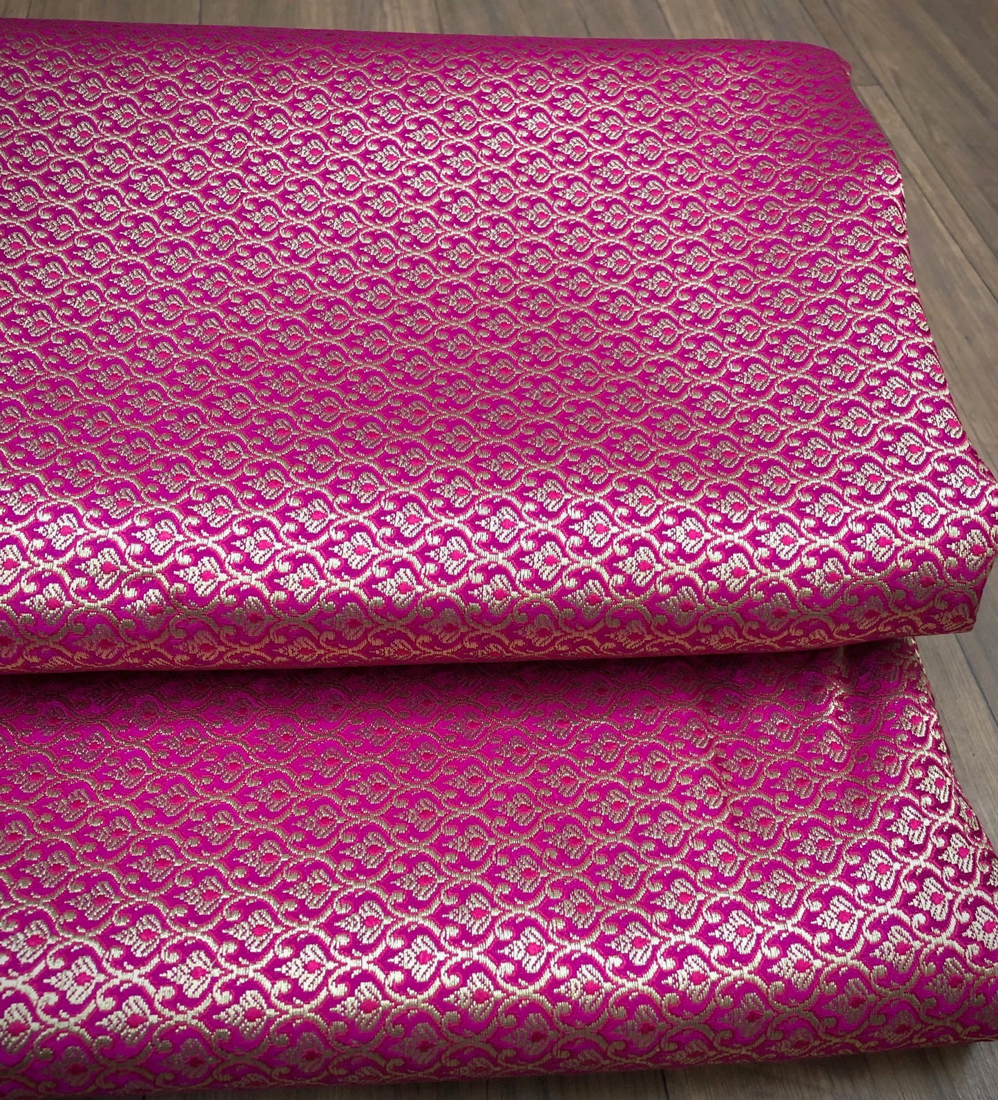Brocade fabric Jacquard damask fabric Pink Gold brocade Wedding bridal Dress Designer fabric Silk Brocade Home Furnishing Fabric By the Yard