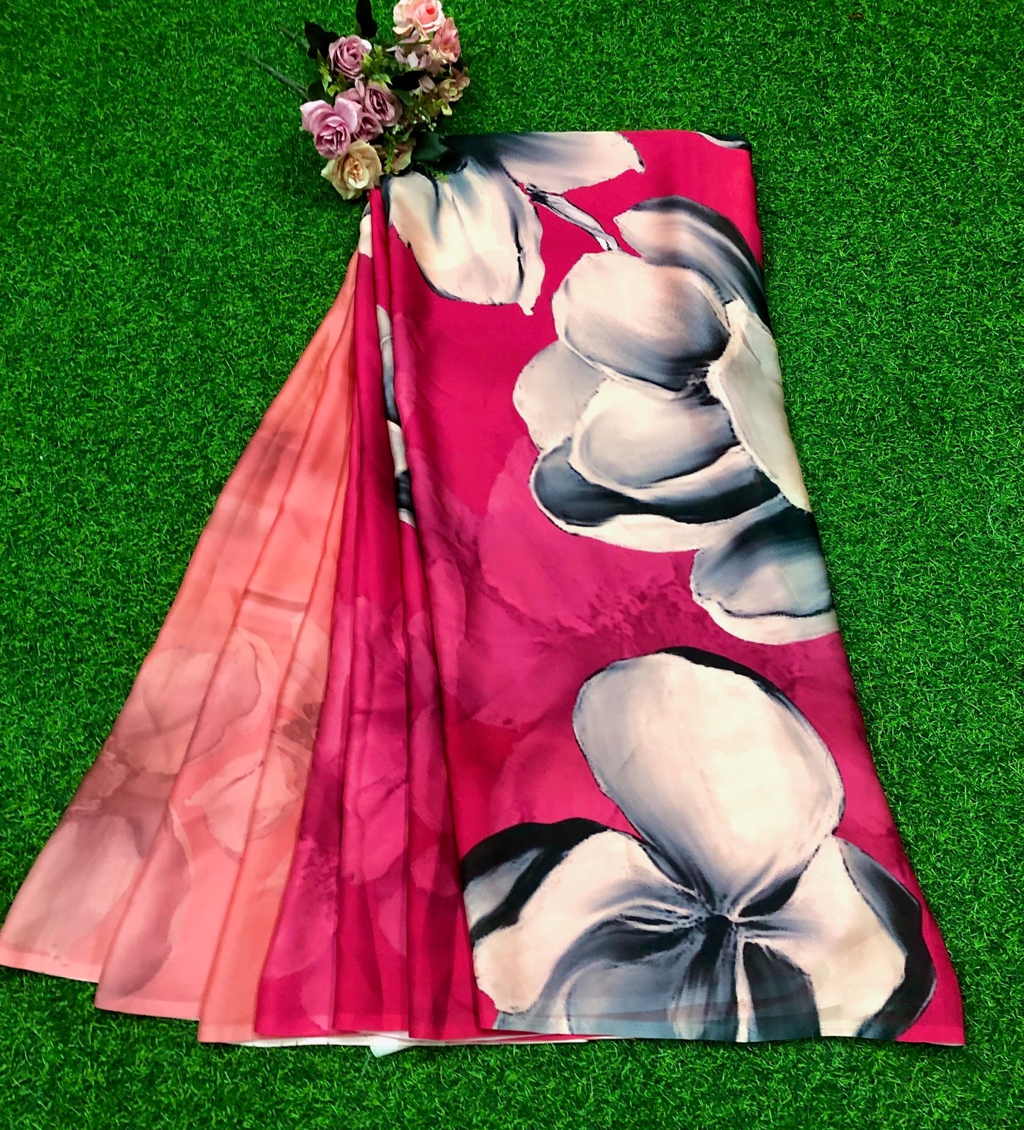 Saree Fabric Sarong Fabric Crepe Draping beach Party fabric Printed Sarong, Soft cotton Dupatta Print scarves Silk Crepe Fabric
