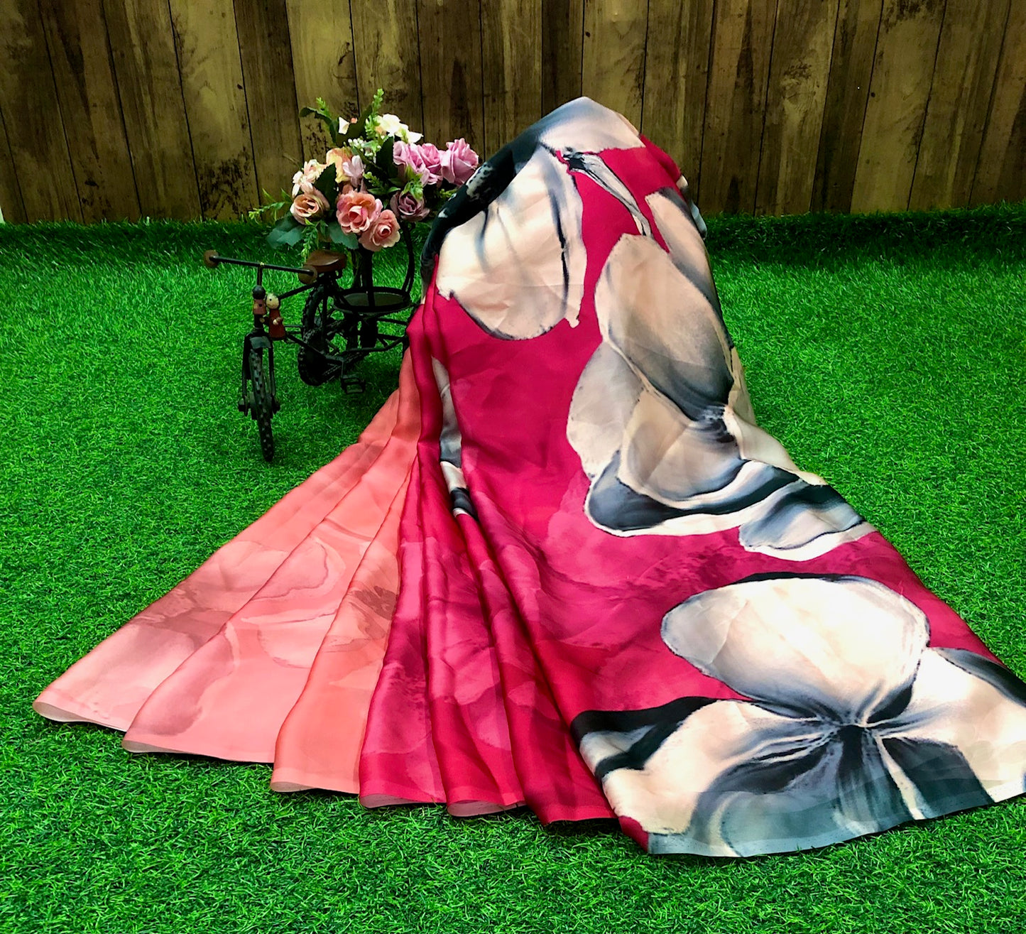 Saree Fabric Sarong Fabric Crepe Draping beach Party fabric Printed Sarong, Soft cotton Dupatta Print scarves Silk Crepe Fabric