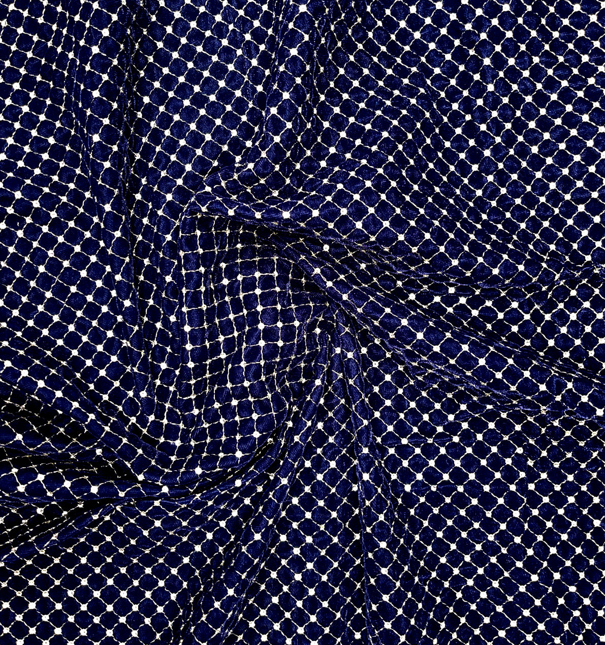 Embroidered velvet fabric Navy blue stretchable fabric Gold Embroidery Brocade Luxury fabric Bridal dress party wear fabric by the yard