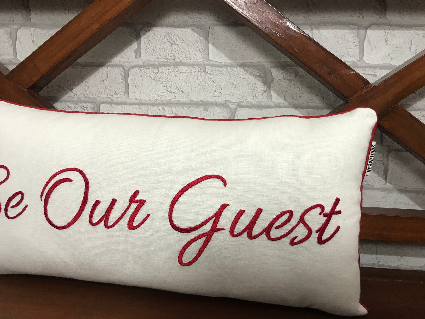 Be Our Guest Pillow Embroidered Guest Room Decor, Welcome Gift, Wedding Occasion Decor, Christmas Gifts In All Sizes.