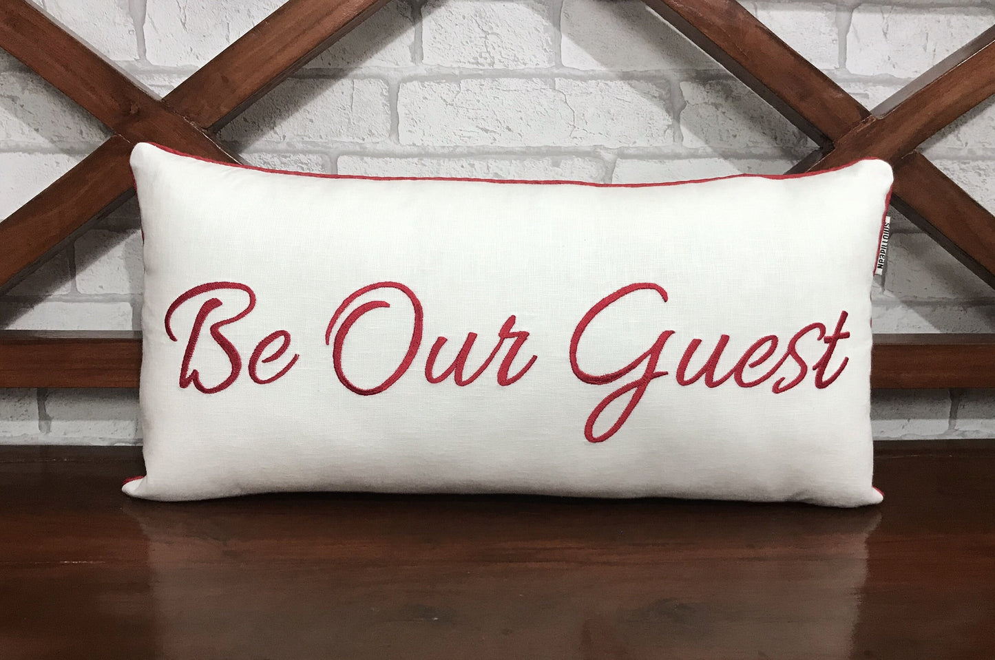 Be Our Guest Pillow Embroidered Guest Room Decor, Welcome Gift, Wedding Occasion Decor, Christmas Gifts In All Sizes.
