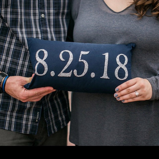 Established Date Pillow, Wedding Date pillow, Personalized Wedding Gift Anniversary, Couple gift, Bridal Shower Gift, In all Sizes.